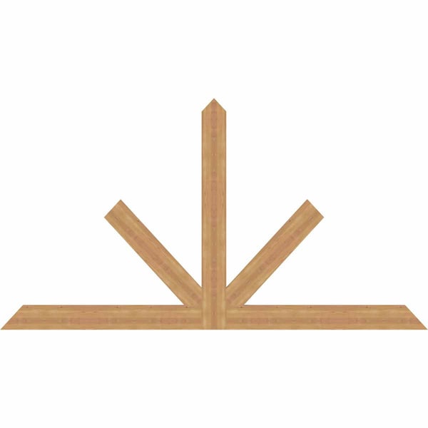 Ekena Millwork Saratoga Timber Gable Bracket, Western Red Cedar, 96"W x 52"H x 1 1/2"D x 5 1/2"F, 13/12 Pitch GBW096X52X0206SAR00SWR - main